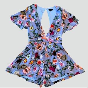 Lavender Spring Floral Cocktail Romper